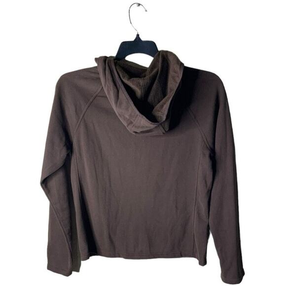 Tek Gear Fleece Sweatshirt Women M Long Sleeve Full Zip Raglan Cut Hooded Sporty - Picture 2 of 7